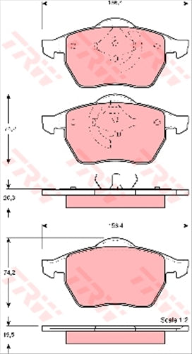 TRW Brake Pad Set (DB1404/DB1427)
