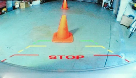 Mongoose 170° Horizontal Flush Mount Backup Camera with Metal Thread & Guidelines