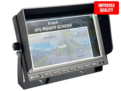 9” AHD 1080P Quad Monitor – 4 Camera Input Vehicle Surveillance Display