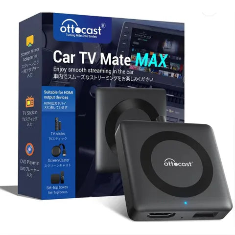 Ottocast Wireless USB Adapter for CarPlay & Android Auto | Plug-and-Play Connection Module