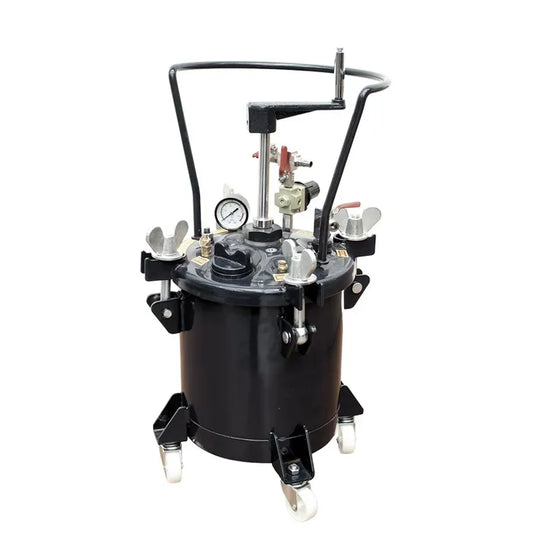 IWATA 2SPRAY 10L Pressure Pot â€“ Manual Agitation with Gauges, Wheels & Liner