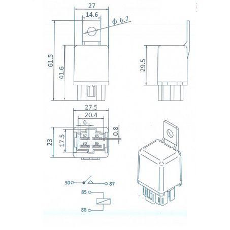 OEX Mini Relay 12V Normally Open 30A