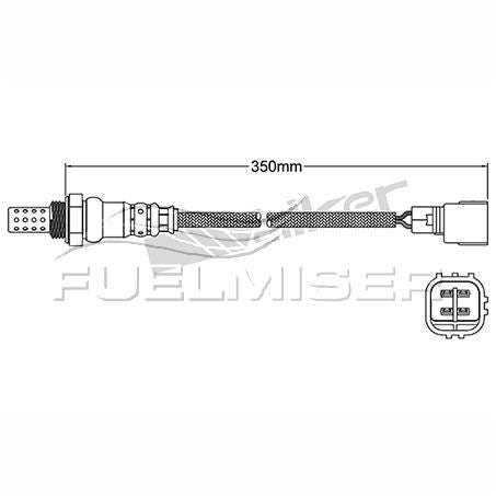 FUELMISER OXYGEN SENSOR DIRECT FIT 4 WIRE 350MM CABLE