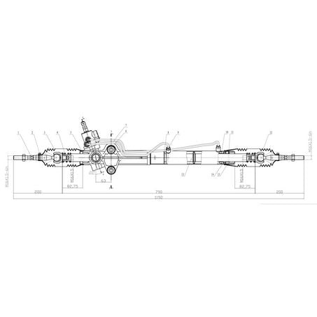 SAS AUTO PARTS SAS Steering Rack Assembly SR4001