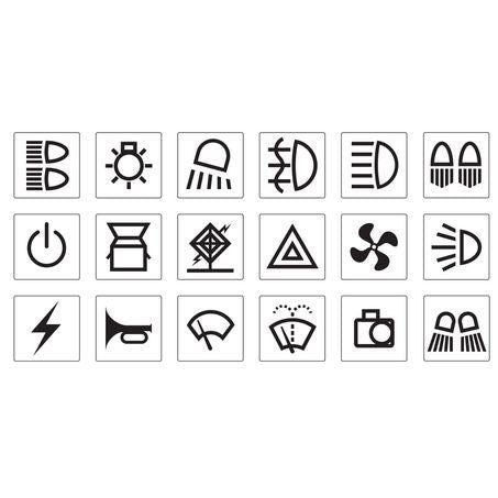 Narva BLACK SWITCH DECAL SET - TRANSPORT