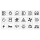 Narva BLACK SWITCH DECAL SET - TRANSPORT