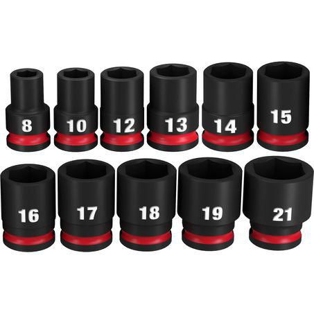 Milwaukee 11 Pc 3/8in Dr Impact Socket Set - Metric 49667050