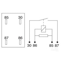 OEX Micro Relay 12V 20A 4 Pin Resistor Protected - 1Pce