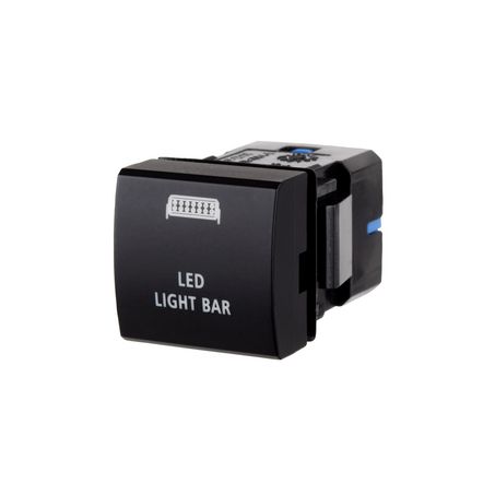 Narva OE Style Push Button Switch - Lightbar Symbol, 12V Blue Illumination -