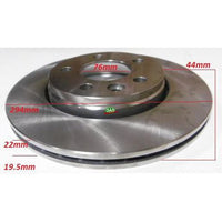 Disc Rotor Rear VW Transporter T5 04/2003- 294mm O.D - EDR6462