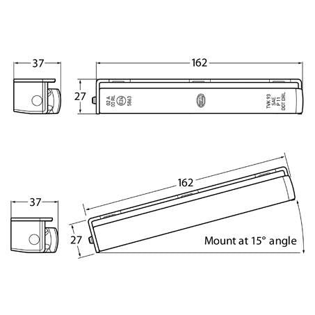 HELLA 12V LED Day Time Running Light Rectangle Kit 5630