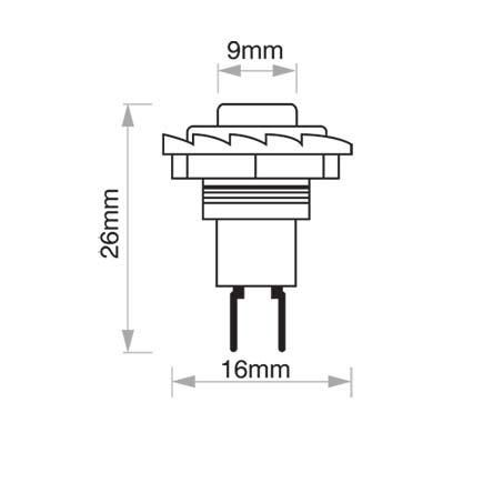 Narva Micro Push Button Switch Momentary On SPST (contacts Rated 6A @ 12V)