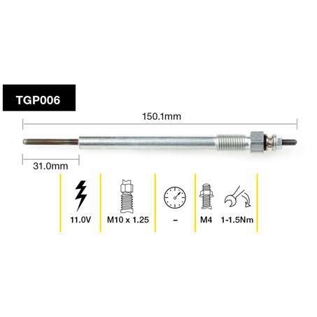 TRIDON GLOW PLUG 11.0V TGP006