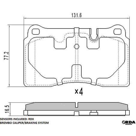 RDA BRAKES RDA Phantom Ceramic Brake Pad Set RDC2274