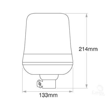 ECCO Halogen Beacon Amber 12 or 24V Pole Mount ACX2135