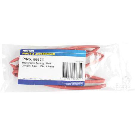 Narva HEATSHRINK TUBING RED 4.8MM 1.2M