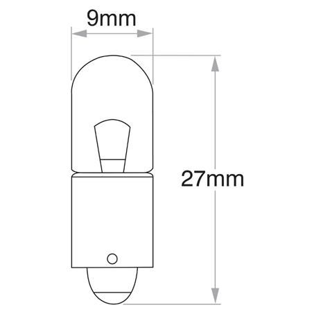 Narva T4W Bayonet BA9s Globe 12V 4W 472331