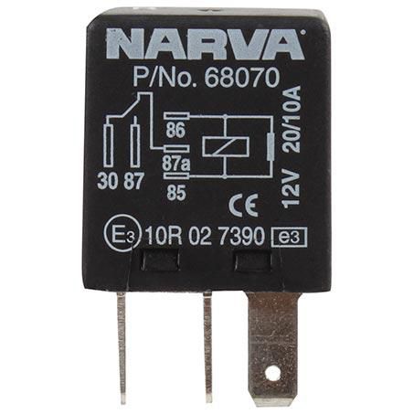 Narva RELAY-MICRO 5PIN 20/10A CHGE OVR