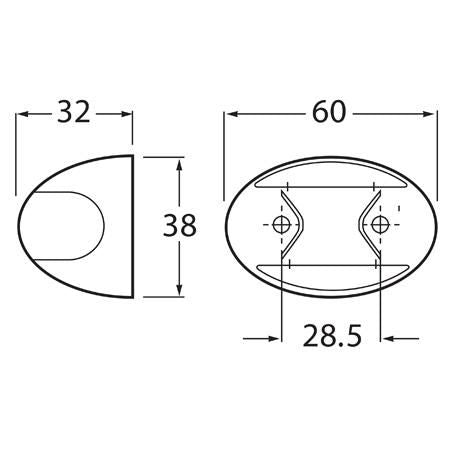 HELLA 10/30V LED Interior Light Flush Mount 95963025