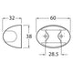 HELLA 10/30V LED Interior Light Flush Mount 95963025