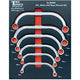 T & E TOOLS T&E Half Moon Wrench Set 6pc Metric M5800