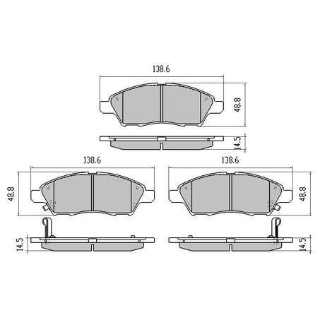 RDA PHANTOM CERAMIC BRAKE PAD SET NISSAN RDC2015