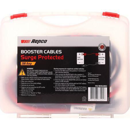 Repco Jumper Leads 200A with LED Lights 2.5m RBCBL200S2