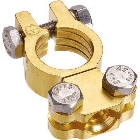 PROJECTA Battery Terminal Forged Brass Saddle Positive 1pk