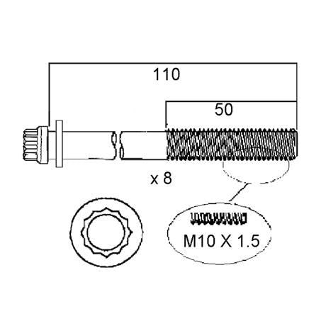 Permaseal Cylinder Head Bolt Set HBS249