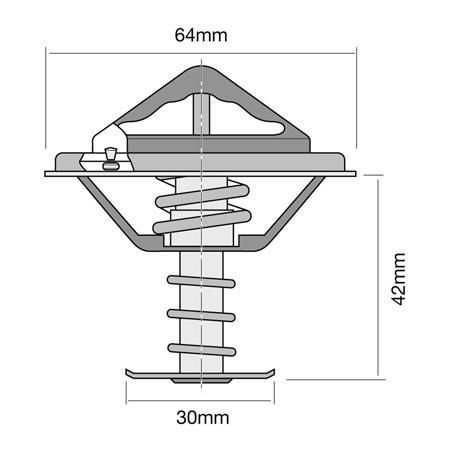 Tridon Thermostat 64mm - 82 Degrees C TT332-180
