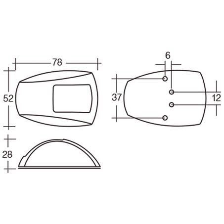 Narva MARINE 9-33V LED PORT & STARBOARD LAMPS WITH CLEAR LENSES