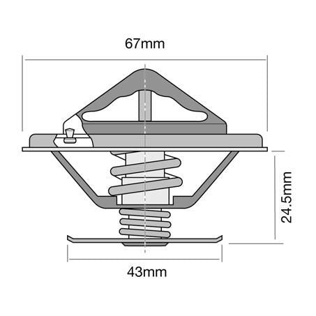 Tridon High Flow Thermostat 67mm - 91 Degrees C TT248-195