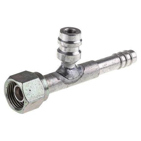 OEX Atco Aluminium Fitting # 8 FOR - Barb #8 Straight With R134a Port AFX1302-3