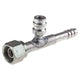 OEX Atco Aluminium Fitting # 8 FOR - Barb #8 Straight With R134a Port AFX1302-3
