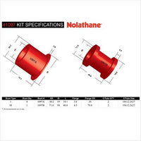 Nolathane FRONT STEERING RACK AND PINION MOUNT BUSHING KIT 41097