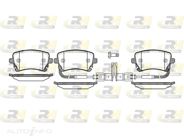 ROADHOUSE DISC PAD RR AUDI A4 RS4 A6 A8 VW PHAETON - RDB897-02-RH