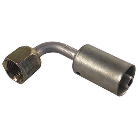 Atco Aluminium Fitting # 8 Female Flare - Beadlock #8 90° BLX1122