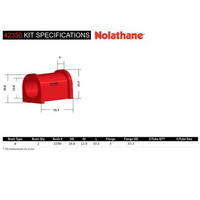 Nolathane REAR SWAY BAR MOUNT BUSHING KIT (13MM) 42350
