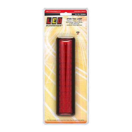 LED AUTO LAMPS 12/24V Stop Tail Light With Black Bracket 200x50mm