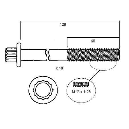 PERMASEAL Cylinder Head Bolt Set HBS031