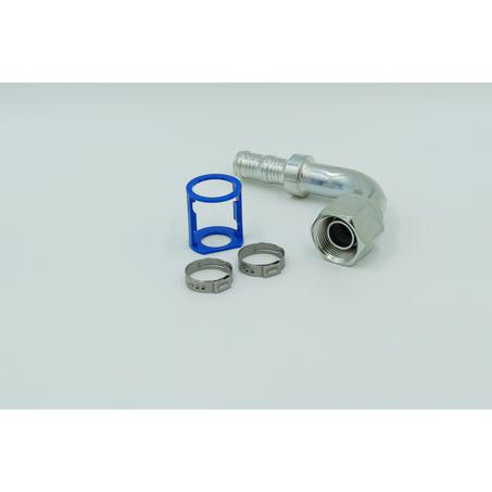 Burgaflex Steel Fitting # 10 FOR - Reduced Burgaclip Step Up #12 90° SCX1327