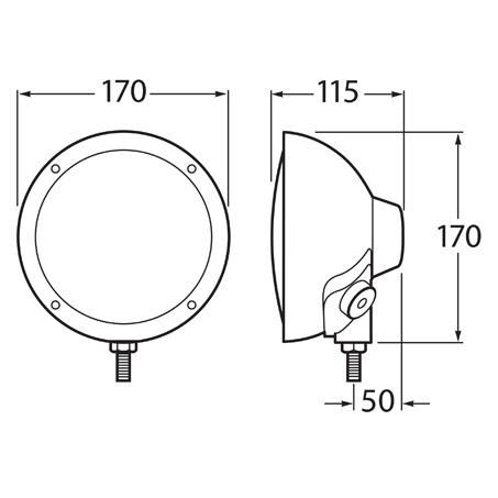 Hella Compact Driving Lamp Pencil Beam 12v 100W 1380