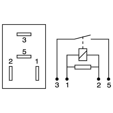 OEX Micro Relay 12V Normally Open 20A - Resistor Protected