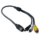 AVS 4-Pin Male Camera to RCA Male Video Adapter for Monitors