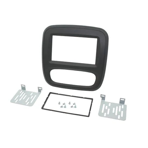 Renault Trafic (2014-2017) & Mitsubishi Express (2020+) Dash Kit â€“ Black Stereo Installation Facia with Mounting Brackets
