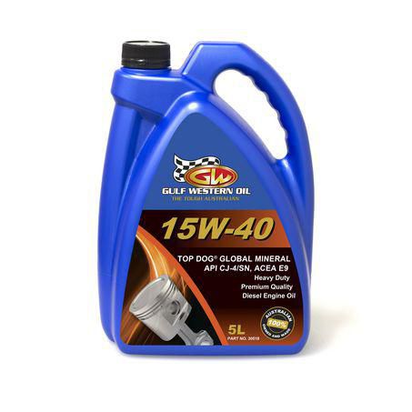 Gulf Western Top Dog Global Mineral 15W-40 Engine Oil - 5L 30518