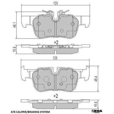 RDA BRAKES RDA GP Max General Purpose Low Metallic Brake Pad Set RDB2401