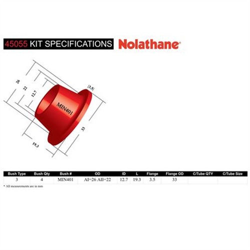 Nolathane BUSH KIT-CONTROL ARM 45055