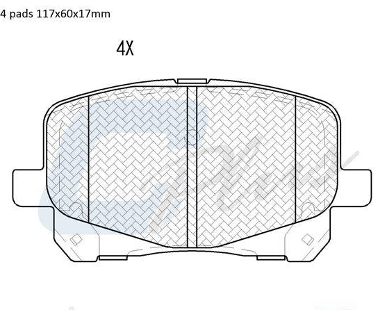 D/PAD CPLUS FR TOY ESTIMA PREVIA 01>06 MCR ACR 30 40 117*59.5 - DB1752CP