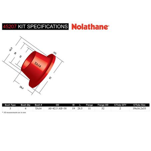 Nolathane BUSH KIT-CONTROL ARM 45207